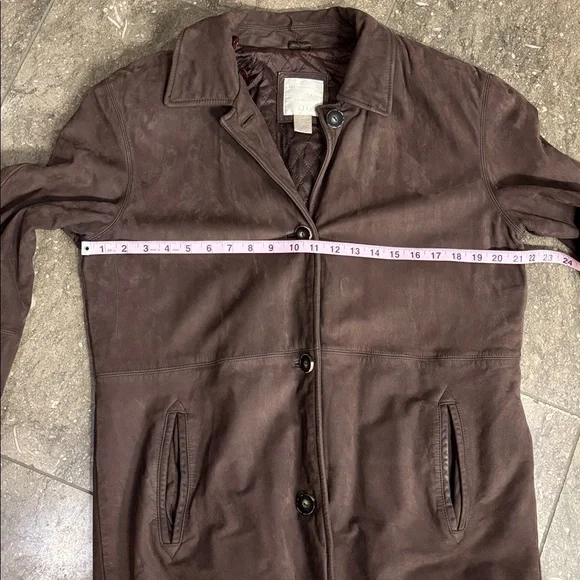 J. Jill Brown leather chore coat, M - Picture 6 of 16